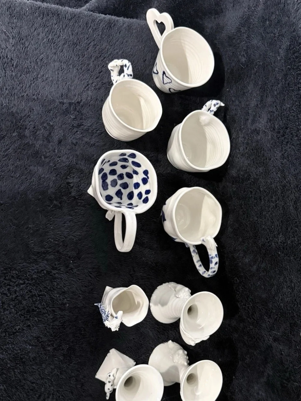 Coille McLaughlin Hooven Lot Of 9 Handthrown Pottery Pieces Signed